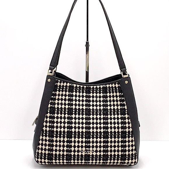 Kate Spade Leila Tweed Medium Triple Compartment Shoulder Bag Tote - Picture 4 of 16